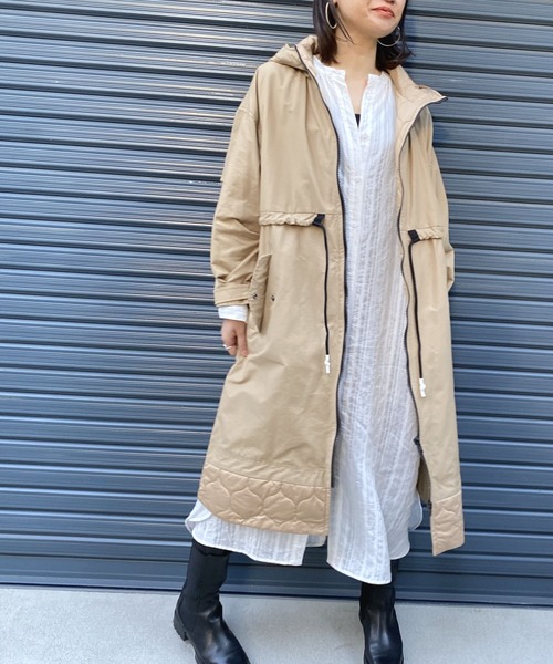 LAGLAIA(ラグライア)の「【LAGLAIA】キルトコンビモッズCT(その他アウター・レディース・ベージュ/ホワイト・FREE)」の2枚目の写真