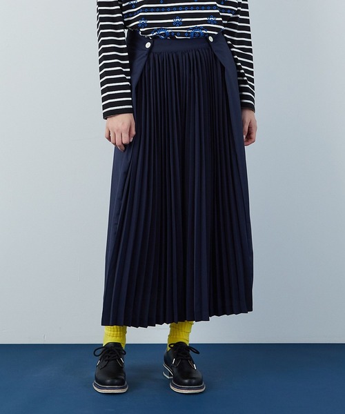 FRAPBOIS（フラボア）の「マリナプリーツ パンツ（その他パンツ・レディース・ベージュ/ネイビー・1/0）」の2枚目の写真