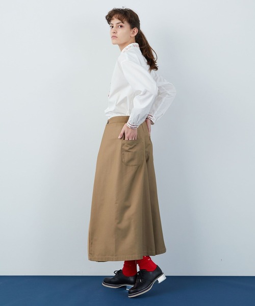 FRAPBOIS（フラボア）の「マリナプリーツ パンツ（その他パンツ・レディース・ベージュ/ネイビー・1/0）」の21枚目の写真