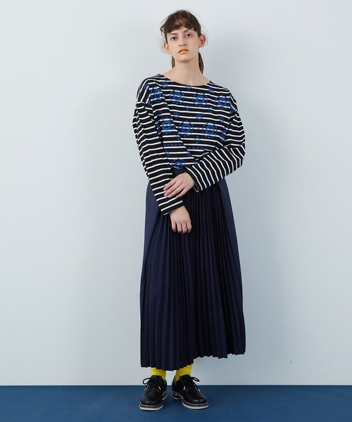 FRAPBOIS（フラボア）の「マリナプリーツ パンツ（その他パンツ・レディース・ベージュ/ネイビー・1/0）」の11枚目の写真