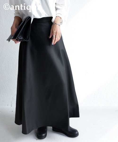 antiqua(アンティカ)の「ヴィ―ガンレザーAラインスカート(スカート・レディース・ブラック/ブラウン系その他/カーキ・FREE)」の20枚目の写真