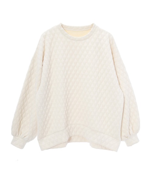 fifth calin(フィフスカラン)の「キルティングプルオーバー(Tシャツ/カットソー・レディース・ブラック/アイボリー・MEDIUM)」の9枚目の写真