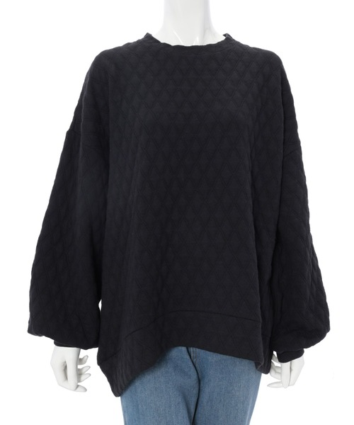 fifth calin(フィフスカラン)の「キルティングプルオーバー(Tシャツ/カットソー・レディース・ブラック/アイボリー・MEDIUM)」の11枚目の写真
