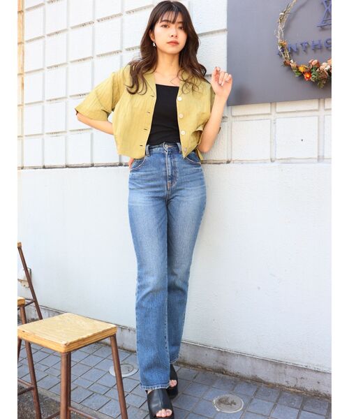 MURUA（ムルーア）の「ヴィンテージフレアデニム（デニムパンツ・レディース・ブルー・2/0/1）」の6枚目の写真