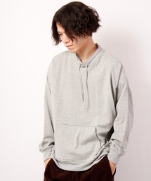 T/C裏毛ファー使いスタンドプルオーバー