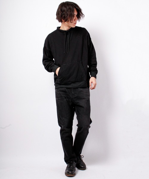 House of Blues（ハウスオブブルース）の「T/C裏毛ファー使いスタンドプルオーバー（スウェット・メンズ・ブラック/杢グレー・M/L）」の7枚目の写真