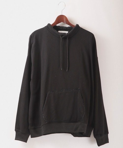 House of Blues（ハウスオブブルース）の「T/C裏毛ファー使いスタンドプルオーバー（スウェット・メンズ・ブラック/杢グレー・M/L）」の12枚目の写真