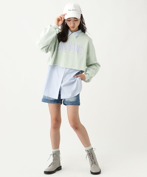 repipi armario（レピピ アルマリオ）の「ストライプBIGシャツ（シャツ/ブラウス・キッズ・ピンク系その他/グリーン系その他/ブルー系その他・SMALL/MEDIUM）」の21枚目の写真