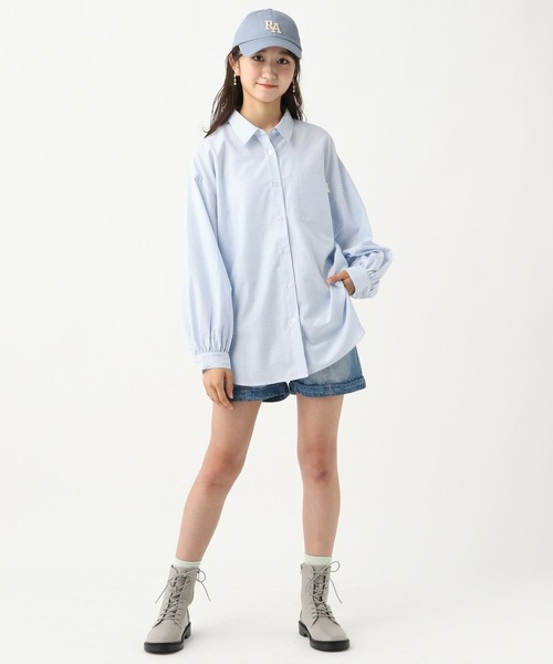 repipi armario（レピピ アルマリオ）の「ストライプBIGシャツ（シャツ/ブラウス・キッズ・ピンク系その他/グリーン系その他/ブルー系その他・SMALL/MEDIUM）」の22枚目の写真