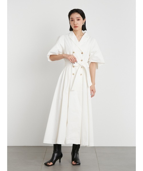 LILY BROWN(リリーブラウン)の「トレンチワンピース(ワンピース・レディース・オフホワイト/ブラック/ベージュ・FREE)」の7枚目の写真