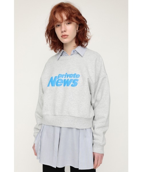 SLY(スライ)の「LOGO SW TOPS/ロゴスウェットトップス(スウェット・レディース・ホワイト/杢グレー・FREE)」の2枚目の写真