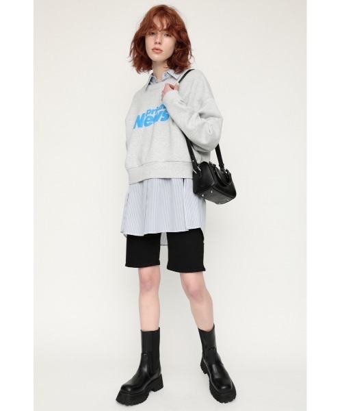 SLY(スライ)の「LOGO SW TOPS/ロゴスウェットトップス(スウェット・レディース・ホワイト/杢グレー・FREE)」の15枚目の写真