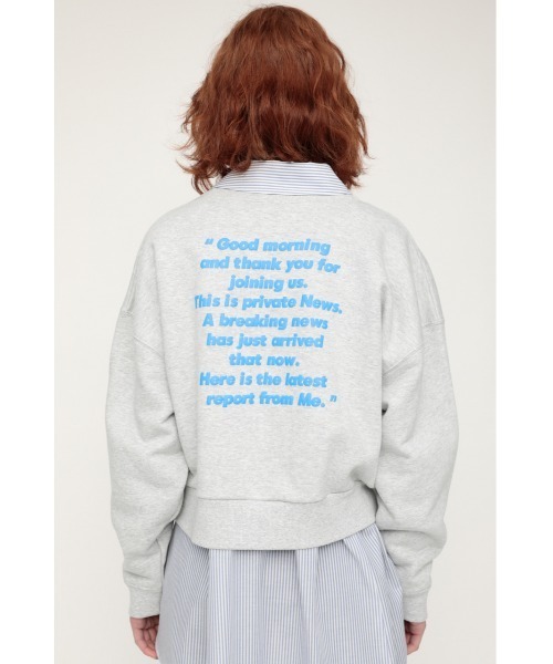 SLY(スライ)の「LOGO SW TOPS/ロゴスウェットトップス(スウェット・レディース・ホワイト/杢グレー・FREE)」の4枚目の写真