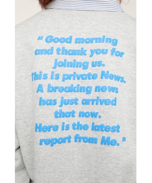 SLY(スライ)の「LOGO SW TOPS/ロゴスウェットトップス(スウェット・レディース・ホワイト/杢グレー・FREE)」の12枚目の写真