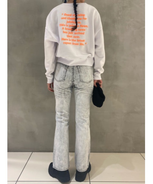 SLY(スライ)の「LOGO SW TOPS/ロゴスウェットトップス(スウェット・レディース・ホワイト/杢グレー・FREE)」の20枚目の写真