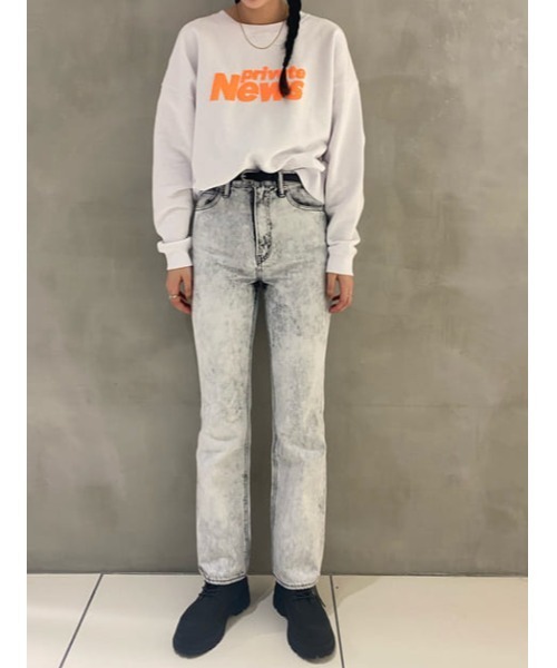 SLY(スライ)の「LOGO SW TOPS/ロゴスウェットトップス(スウェット・レディース・ホワイト/杢グレー・FREE)」の21枚目の写真