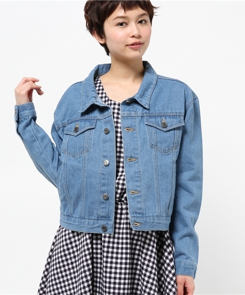 WEGO(ウィゴー)の「WEGO/バックロゴGジャン(デニムジャケット・レディース・インディゴブルー/ダークインディゴブルー・FREE)」の10枚目の写真