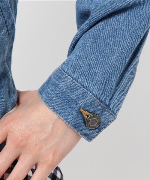 WEGO(ウィゴー)の「WEGO/バックロゴGジャン(デニムジャケット・レディース・インディゴブルー/ダークインディゴブルー・FREE)」の12枚目の写真