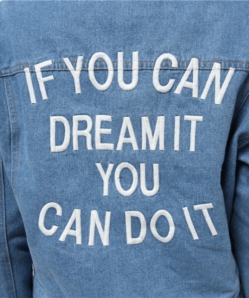 WEGO(ウィゴー)の「WEGO/バックロゴGジャン(デニムジャケット・レディース・インディゴブルー/ダークインディゴブルー・FREE)」の3枚目の写真