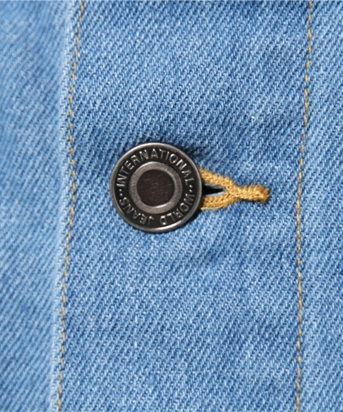 WEGO(ウィゴー)の「WEGO/バックロゴGジャン(デニムジャケット・レディース・インディゴブルー/ダークインディゴブルー・FREE)」の4枚目の写真