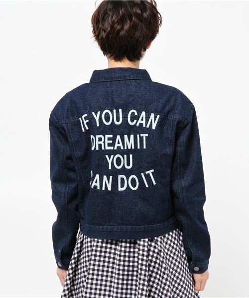 WEGO(ウィゴー)の「WEGO/バックロゴGジャン(デニムジャケット・レディース・インディゴブルー/ダークインディゴブルー・FREE)」の7枚目の写真