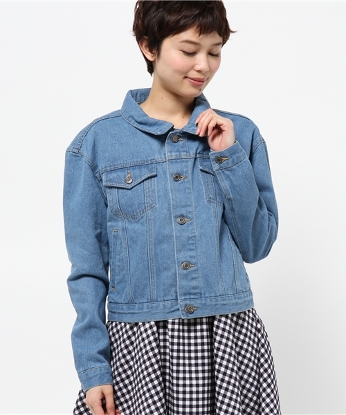 WEGO(ウィゴー)の「WEGO/バックロゴGジャン(デニムジャケット・レディース・インディゴブルー/ダークインディゴブルー・FREE)」の15枚目の写真