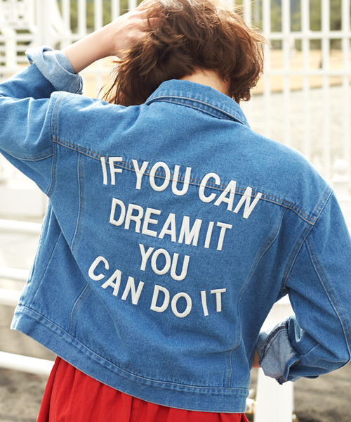 WEGO(ウィゴー)の「WEGO/バックロゴGジャン(デニムジャケット・レディース・インディゴブルー/ダークインディゴブルー・FREE)」の18枚目の写真