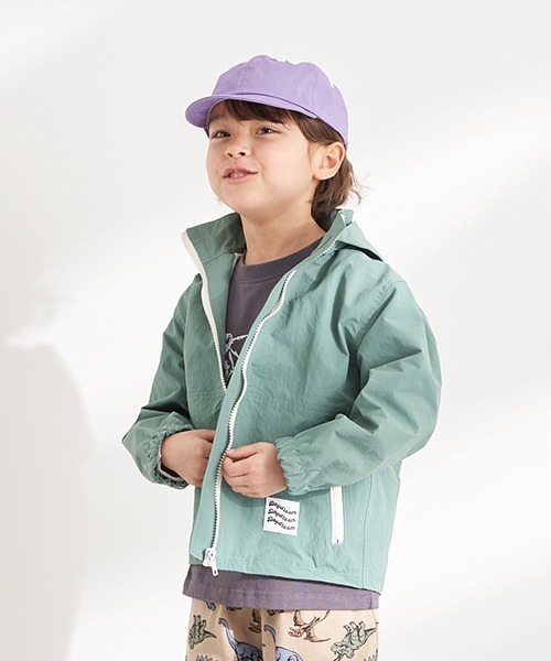 b・ROOM（ビールーム）の「マウンテンパーカ（無地)（マウンテンパーカー・キッズ・ブルーグレー/ベージュ/ピンク/ネイビー/グリーン・110cm/90cm/130cm/100cm/120cm）」の4枚目の写真