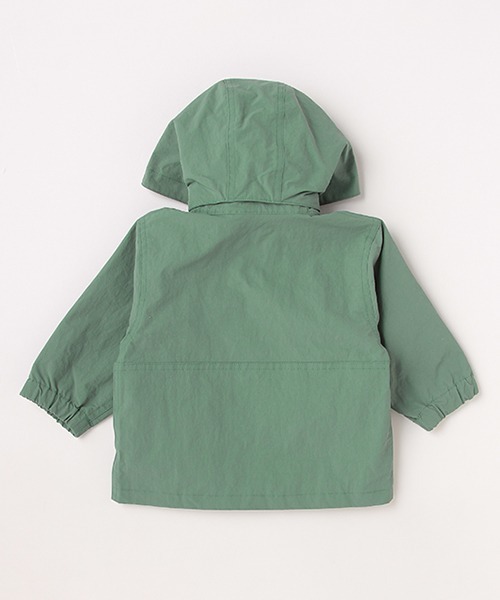 b・ROOM（ビールーム）の「マウンテンパーカ（無地)（マウンテンパーカー・キッズ・ブルーグレー/ベージュ/ピンク/ネイビー/グリーン・110cm/90cm/130cm/100cm/120cm）」の9枚目の写真