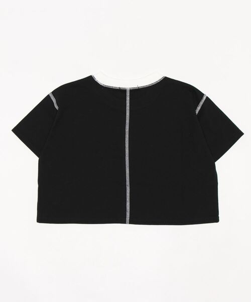 by LOVEiT(バイラビット)の「配色ステッチリンガーTシャツ(Tシャツ/カットソー・キッズ・ラベンダー/オフホワイト/ブラック・140cm/160cm/120cm/130cm/150cm)」の4枚目の写真