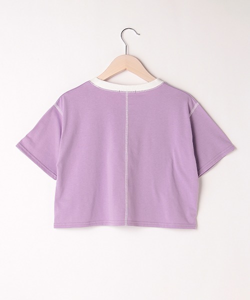 by LOVEiT(バイラビット)の「配色ステッチリンガーTシャツ(Tシャツ/カットソー・キッズ・ラベンダー/オフホワイト/ブラック・140cm/160cm/120cm/130cm/150cm)」の12枚目の写真