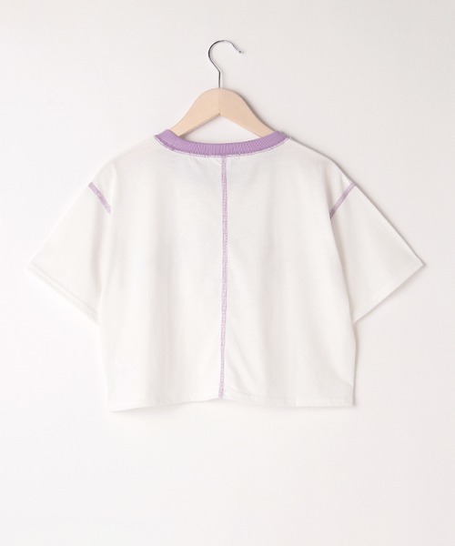 by LOVEiT(バイラビット)の「配色ステッチリンガーTシャツ(Tシャツ/カットソー・キッズ・ラベンダー/オフホワイト/ブラック・140cm/160cm/120cm/130cm/150cm)」の10枚目の写真