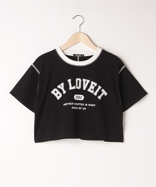 by LOVEiT(バイラビット)の「配色ステッチリンガーTシャツ(Tシャツ/カットソー・キッズ・ラベンダー/オフホワイト/ブラック・140cm/160cm/120cm/130cm/150cm)」の17枚目の写真