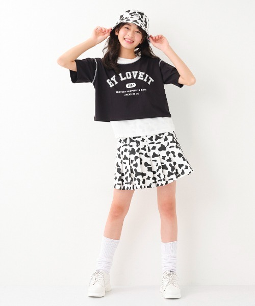 by LOVEiT(バイラビット)の「配色ステッチリンガーTシャツ(Tシャツ/カットソー・キッズ・ラベンダー/オフホワイト/ブラック・140cm/160cm/120cm/130cm/150cm)」の14枚目の写真