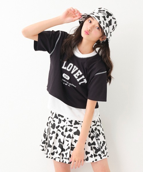 by LOVEiT(バイラビット)の「配色ステッチリンガーTシャツ(Tシャツ/カットソー・キッズ・ラベンダー/オフホワイト/ブラック・140cm/160cm/120cm/130cm/150cm)」の13枚目の写真