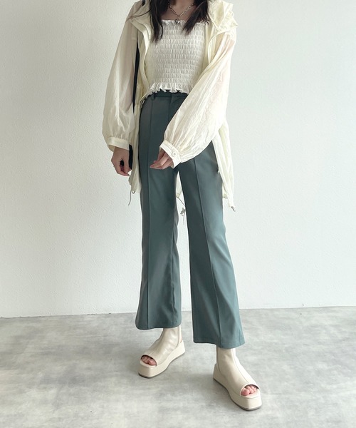 w closet（ダブルクローゼット）の「セミフレアパンツ（その他パンツ・レディース・ベージュ/ブルーグリーン/ブラック・マルチサイズ）」の21枚目の写真