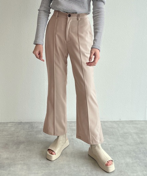 w closet（ダブルクローゼット）の「セミフレアパンツ（その他パンツ・レディース・ベージュ/ブルーグリーン/ブラック・マルチサイズ）」の8枚目の写真