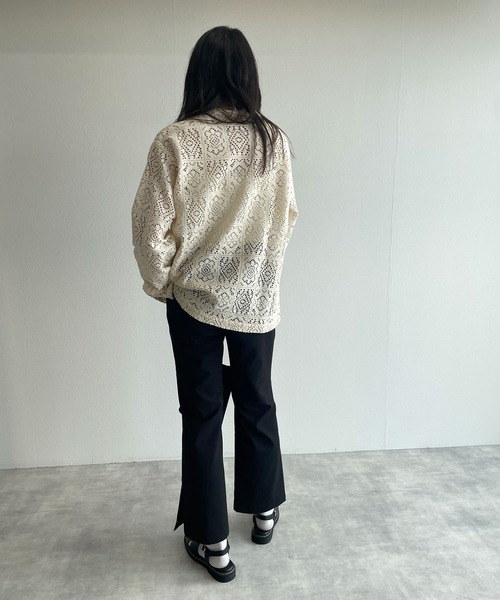 w closet（ダブルクローゼット）の「セミフレアパンツ（その他パンツ・レディース・ベージュ/ブルーグリーン/ブラック・マルチサイズ）」の19枚目の写真