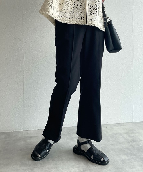 w closet（ダブルクローゼット）の「セミフレアパンツ（その他パンツ・レディース・ベージュ/ブルーグリーン/ブラック・マルチサイズ）」の10枚目の写真