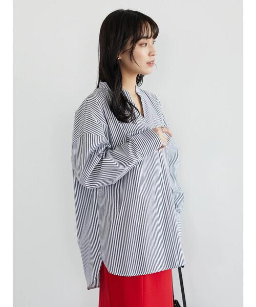 ELENCARE DUE（エレンカーレデュエ）の「・ELENCARE DUE ストライプシャツチュニック（シャツ/ブラウス・レディース・ブラック/ピンク/ブルー/グリーン・FREE）」の13枚目の写真