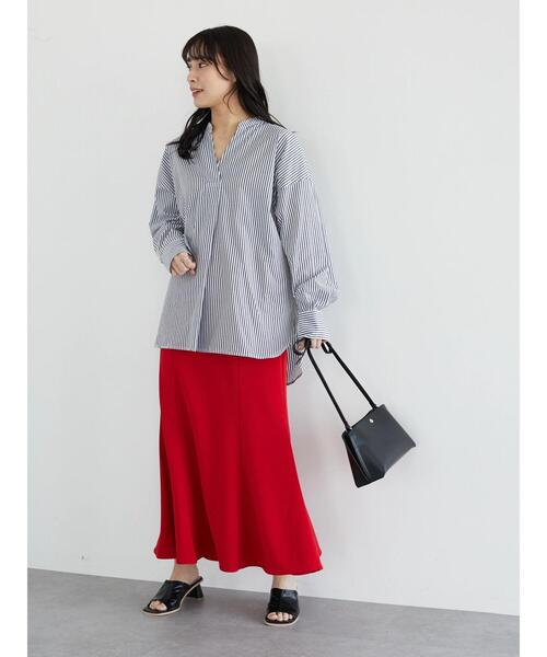 ELENCARE DUE（エレンカーレデュエ）の「・ELENCARE DUE ストライプシャツチュニック（シャツ/ブラウス・レディース・ブラック/ピンク/ブルー/グリーン・FREE）」の17枚目の写真