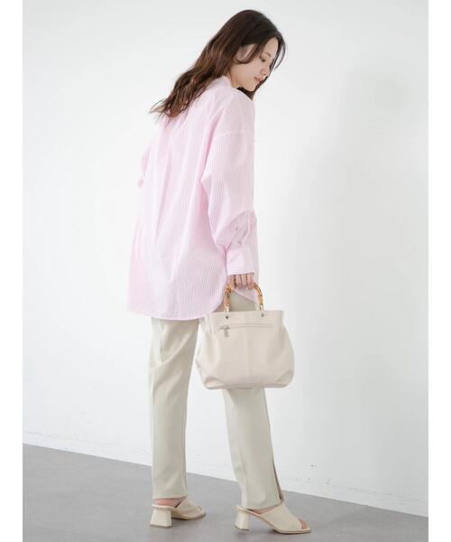 ELENCARE DUE（エレンカーレデュエ）の「・ELENCARE DUE ストライプシャツチュニック（シャツ/ブラウス・レディース・ブラック/ピンク/ブルー/グリーン・FREE）」の11枚目の写真