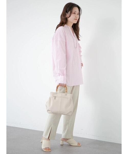 ELENCARE DUE（エレンカーレデュエ）の「・ELENCARE DUE ストライプシャツチュニック（シャツ/ブラウス・レディース・ブラック/ピンク/ブルー/グリーン・FREE）」の15枚目の写真