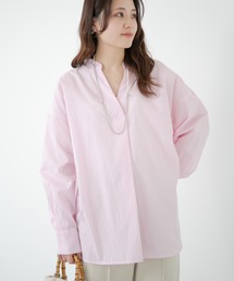 ELENCARE DUE | ・ELENCARE DUE ストライプシャツチュニック(シャツ/ブラウス)