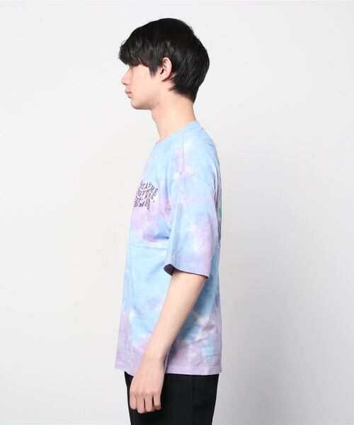 SITRY（シトリー）の「oversize rubber print tie-dyeing T-shirt/オーバーサイズ ラバープリント タイダイ染め Tシャツ（Tシャツ/カットソー・メンズ・パープル/イエロー/グリーン・M/L）」の7枚目の写真
