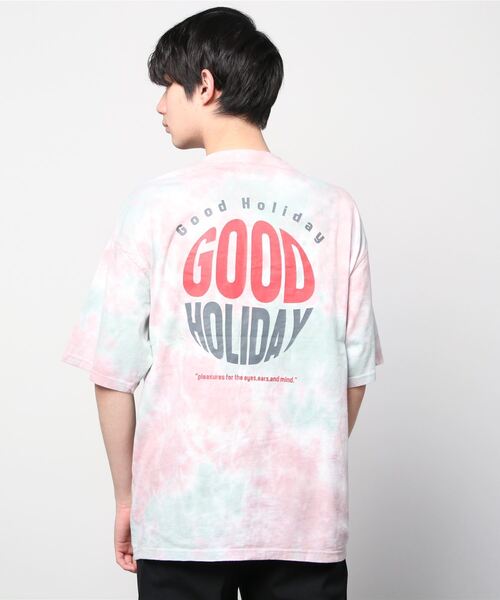 SITRY（シトリー）の「oversize rubber print tie-dyeing T-shirt/オーバーサイズ ラバープリント タイダイ染め Tシャツ（Tシャツ/カットソー・メンズ・パープル/イエロー/グリーン・M/L）」の9枚目の写真