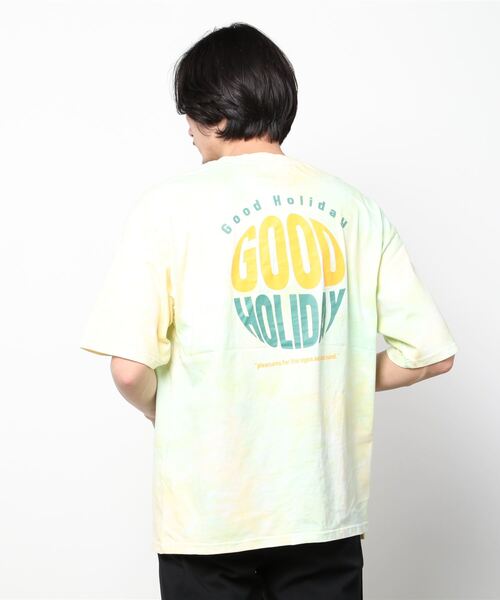 SITRY（シトリー）の「oversize rubber print tie-dyeing T-shirt/オーバーサイズ ラバープリント タイダイ染め Tシャツ（Tシャツ/カットソー・メンズ・パープル/イエロー/グリーン・M/L）」の17枚目の写真