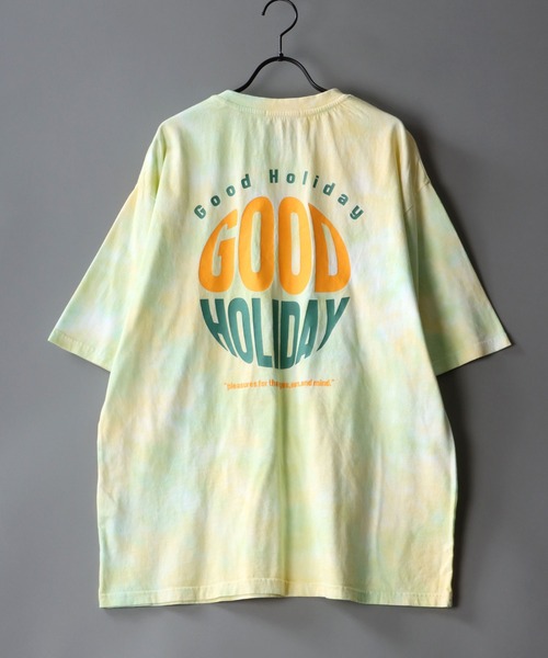 SITRY（シトリー）の「oversize rubber print tie-dyeing T-shirt/オーバーサイズ ラバープリント タイダイ染め Tシャツ（Tシャツ/カットソー・メンズ・パープル/イエロー/グリーン・M/L）」の3枚目の写真