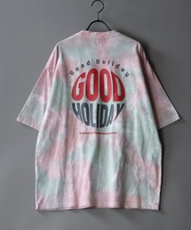 SITRY | oversize rubber print tie-dyeing T-shirt/オーバーサイズ ラバープリント タイダイ染め Tシャツ(Tシャツ/カットソー)