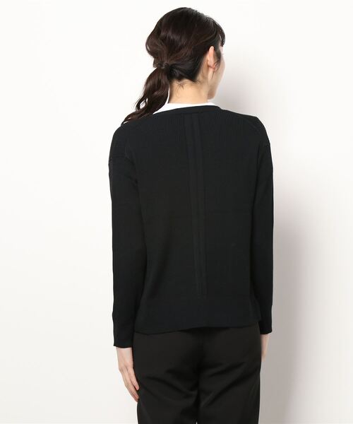 Te chichi（テチチ）の「Vネックリブカーディガン（カーディガン/ボレロ・レディース・オフホワイト/ブラック/グリーン/ピンク・ﾌﾘ-）」の6枚目の写真